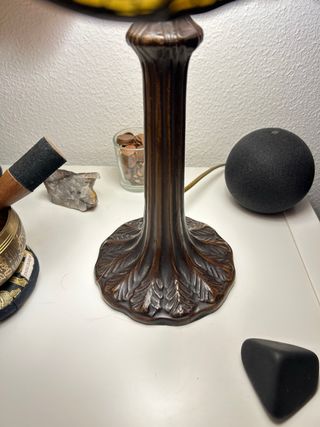 Lámpara Tiffany Dragones Vidrio Metal