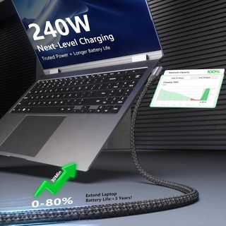 HOTUTUKI Alargador USB‑C 2m 90° 40Gbps 240W 8K