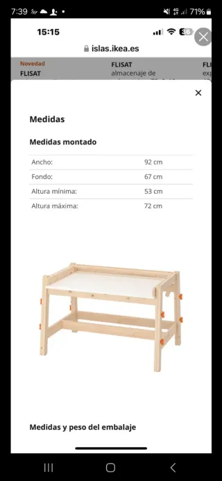Escritorio infantil Ikea madera blanco + silla