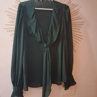 Blusa Zara Verde Talla xs