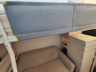 Cama alta IKEA VITVAL blanca 90x200
