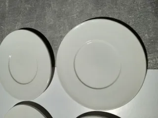 4 Platos Porcelana Blancos Aperitivo