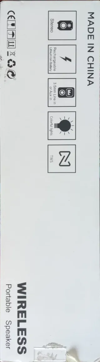 Coluna Bluetooth ELEHOT Preta e Azul