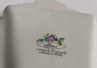 Portafoto in porcellana oro e verde