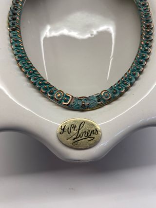 Portafoto in porcellana oro e verde