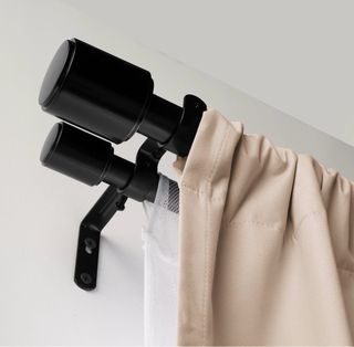 Barra Cortina Doble Extensible Negra NUEVA!