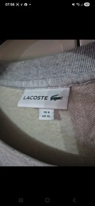 Maglia Lacoste Grigia Tg XL