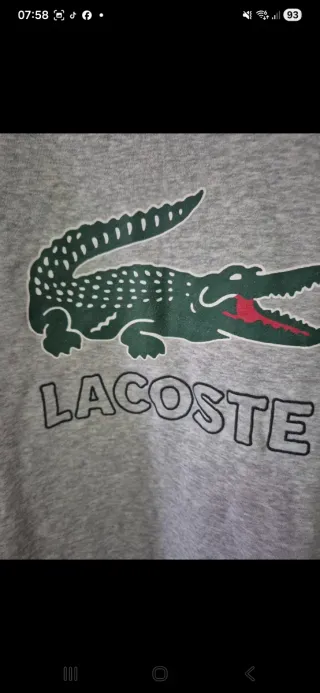 Maglia Lacoste Grigia Tg XL