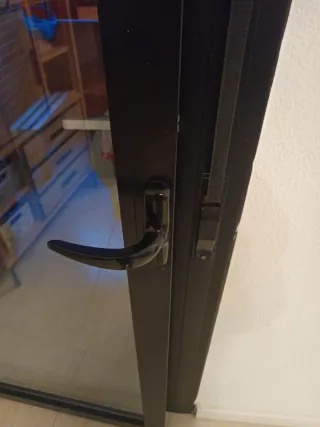 Puerta Climalit Negra con Persiana