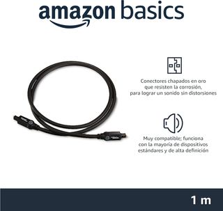 Amazon Basics - Cable óptico de Audio Digital Toslink (1 m)