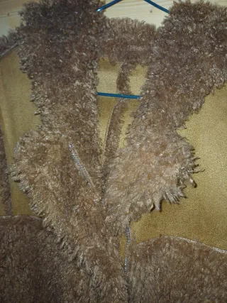 Abrigo tres cuartos pelo reversible
