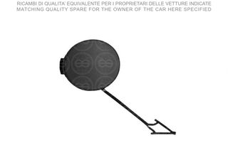 Tapa Gancho Remolque Paragolpes Delantero Imprimado para Volkswagen CADDY III 2010 y TOURAN 2010