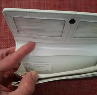 Cartera monedero mujer flor verde