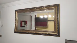 Espejo de salón madera y cristal