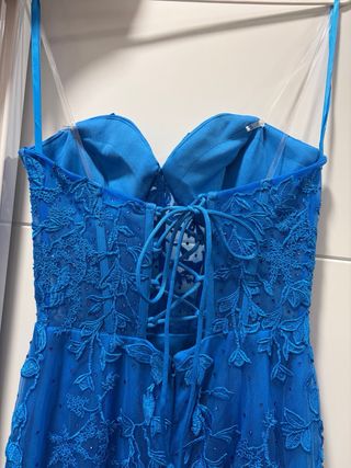 Vestido fiesta azul talla 36-38