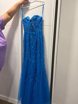 Vestido fiesta azul talla 36-38