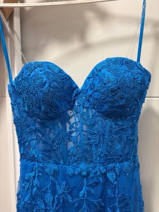 Vestido fiesta azul talla 36-38