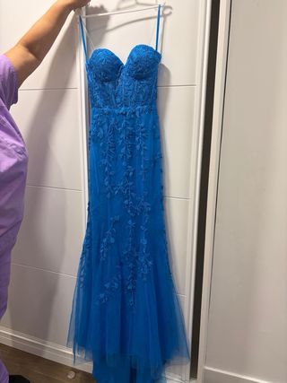 Vestido fiesta azul talla 36-38