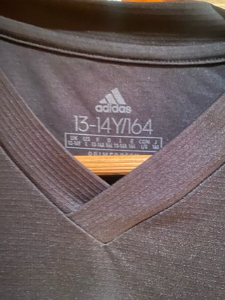 Camiseta Adidas manga larga niño negra