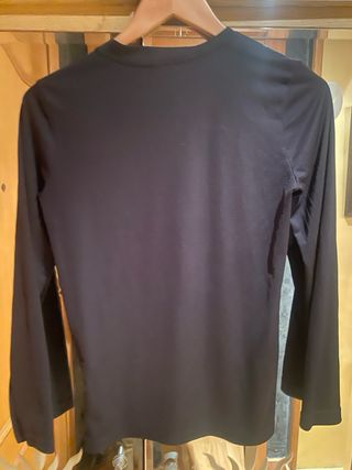 Camiseta Adidas manga larga niño negra