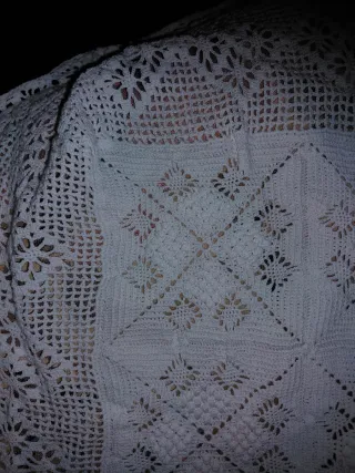 Set 2 Copriletto singolo vintage bianco