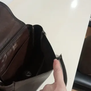 Bolso vintage cuero marrón