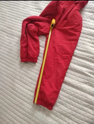 Pantaloni a Salopette da neve bambino Quibos rossa