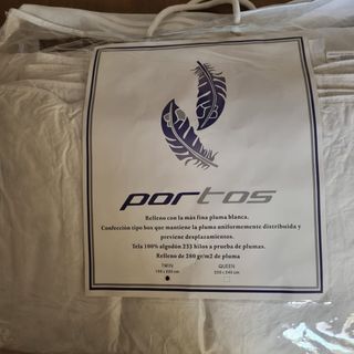 Edredón de plumas de 1 plaza (150x220)