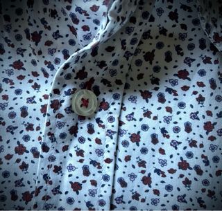 Camisa hombre Benetton Estampada Talla M. Algodón