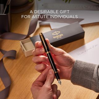 Penna stilografica Parker IM | laccata grigio e dettagli