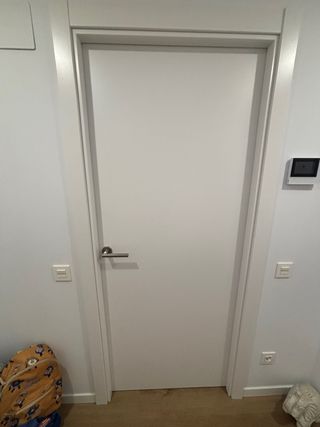 Puerta blanca lisa