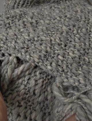 Chal tejido grueso gris