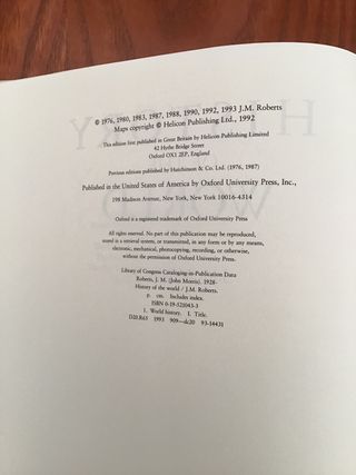 History of the World - J. M. Roberts - como nuevo