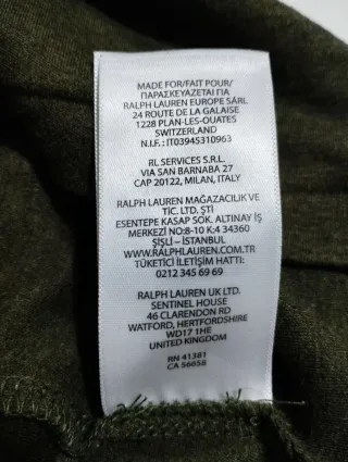 Polo Ralph Lauren Verde Manga Larga