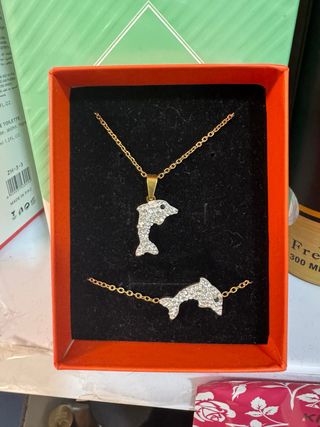 Colgante y pulsera de acero inoxidable