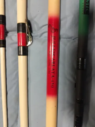 Lote 4 cañas de pesca, varias marcas