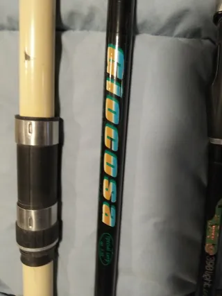 Lote 4 cañas de pesca, varias marcas