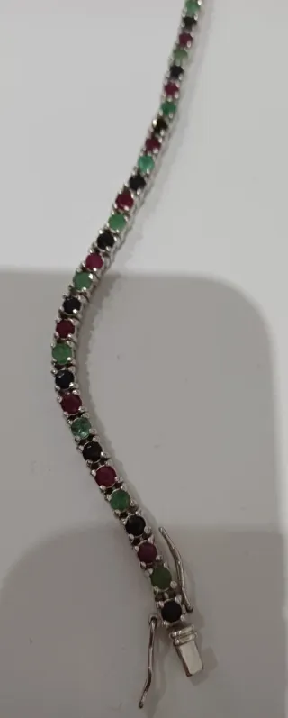 Bracciale tennis argento 925 multicolor