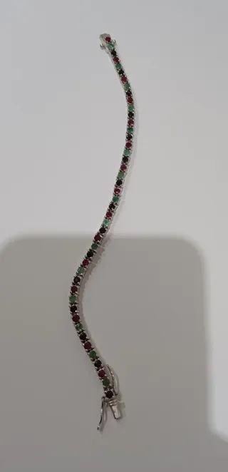 Bracciale tennis argento 925 multicolor