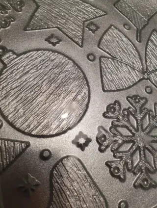 Piatto Tognana natalizio in vetro, color argento