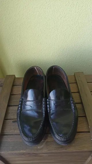 Mocasines de piel negros