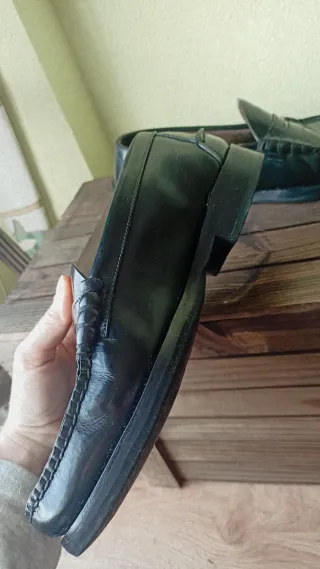 Mocasines de piel negros
