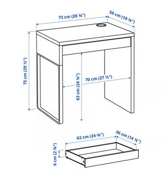 Escritorio Blanco Ikea como Nuevo