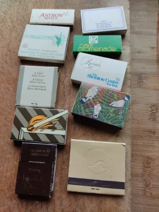 Scatoline fiammiferi hotel vintage