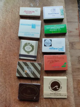 Scatoline fiammiferi hotel vintage