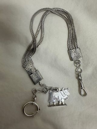 Leontina de plata maciza de ley 33gr de plata