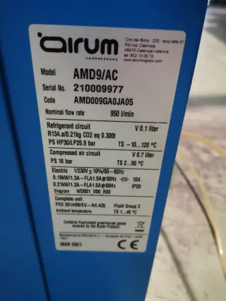 Secador de aire comprimido Airum