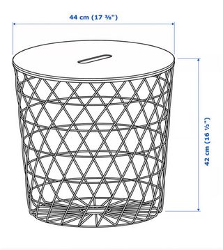 Mesa auxiliar redonda blanca