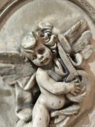 Placa relieve querubín vintage