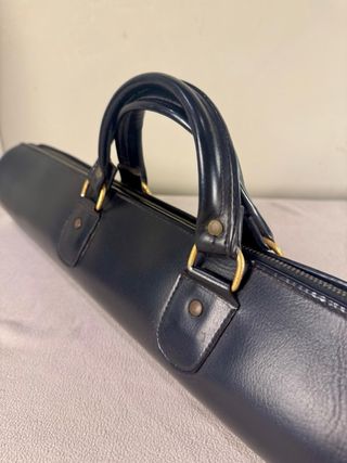 Bolso vintage cilíndrico negro